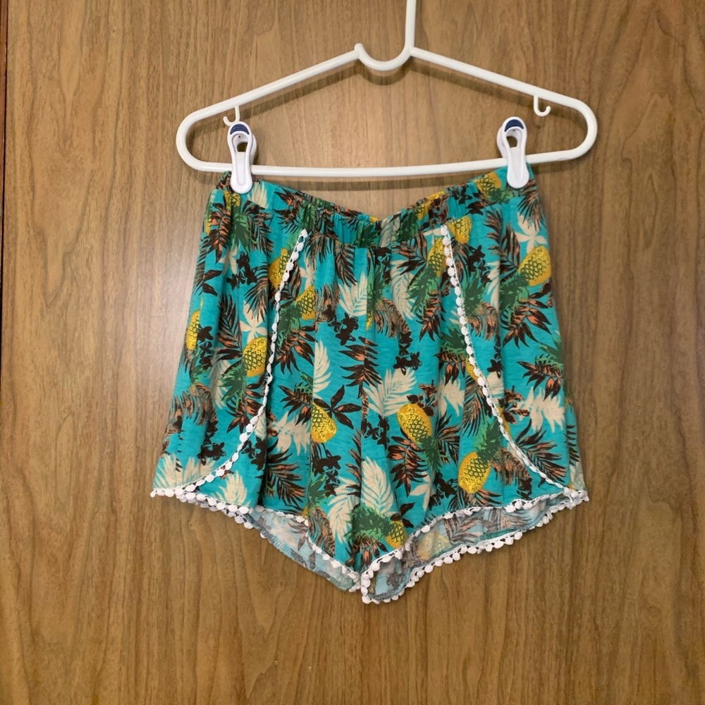 Tropical print, cotton summer shorts🍍